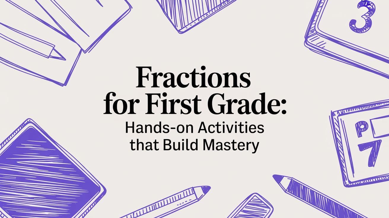 Fractions for first grade: Hands-on Activities That Build Mastery