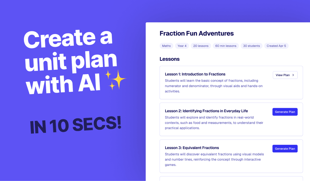 How to create unit plans using AI as a teacher