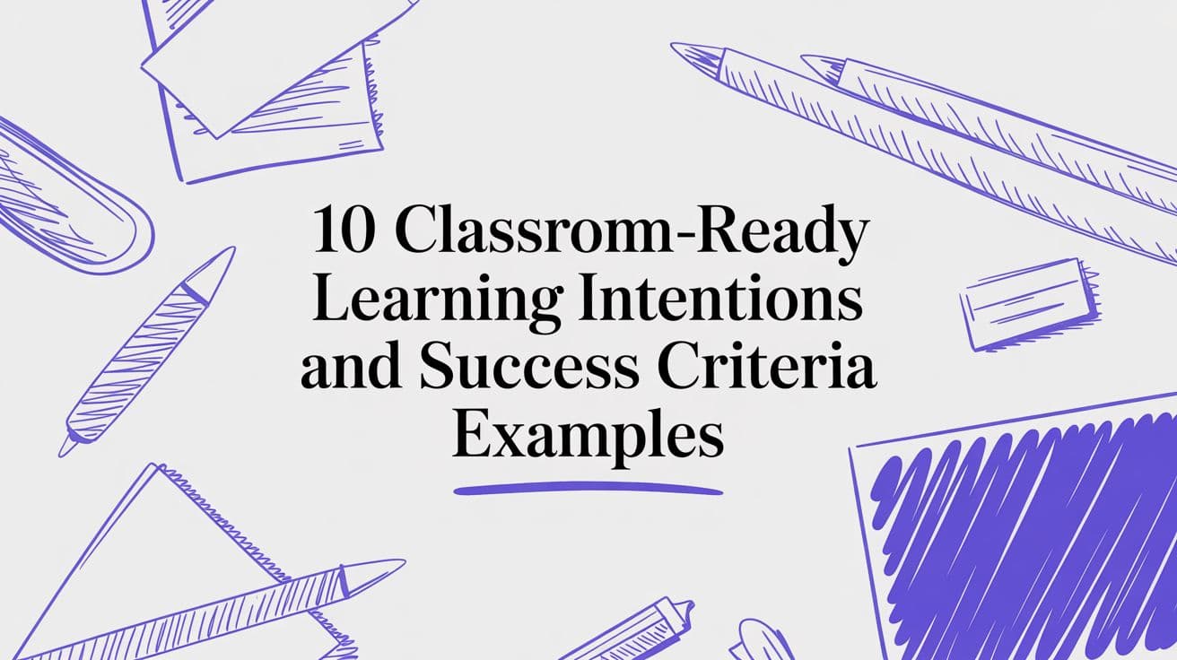 10 Classroom-Ready Learning Intentions and Success Criteria Examples