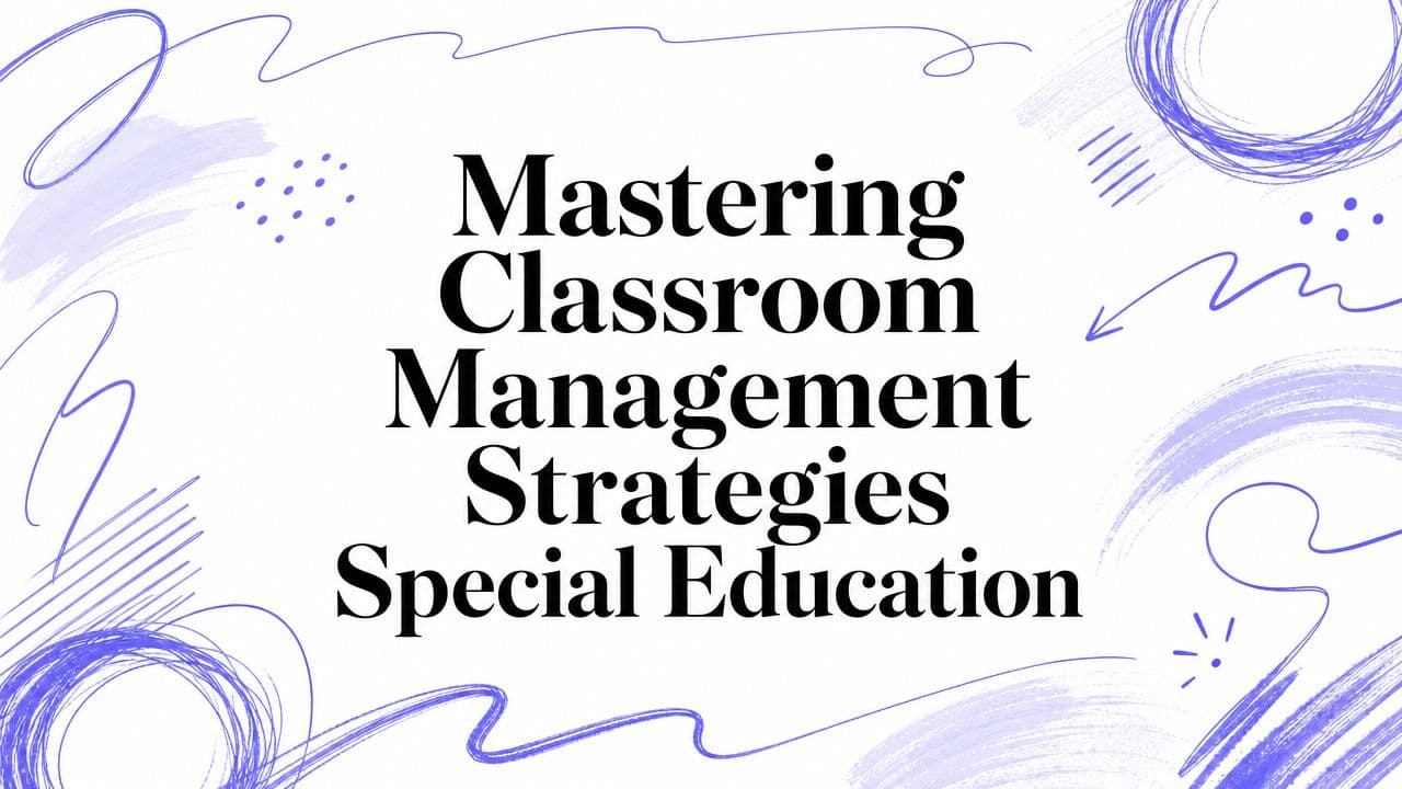 Mastering Classroom Management Strategies Special Education