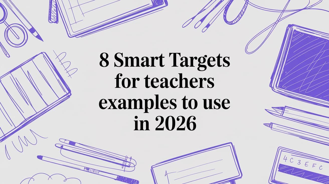8 Smart Targets for Teachers Examples to Use in 2026