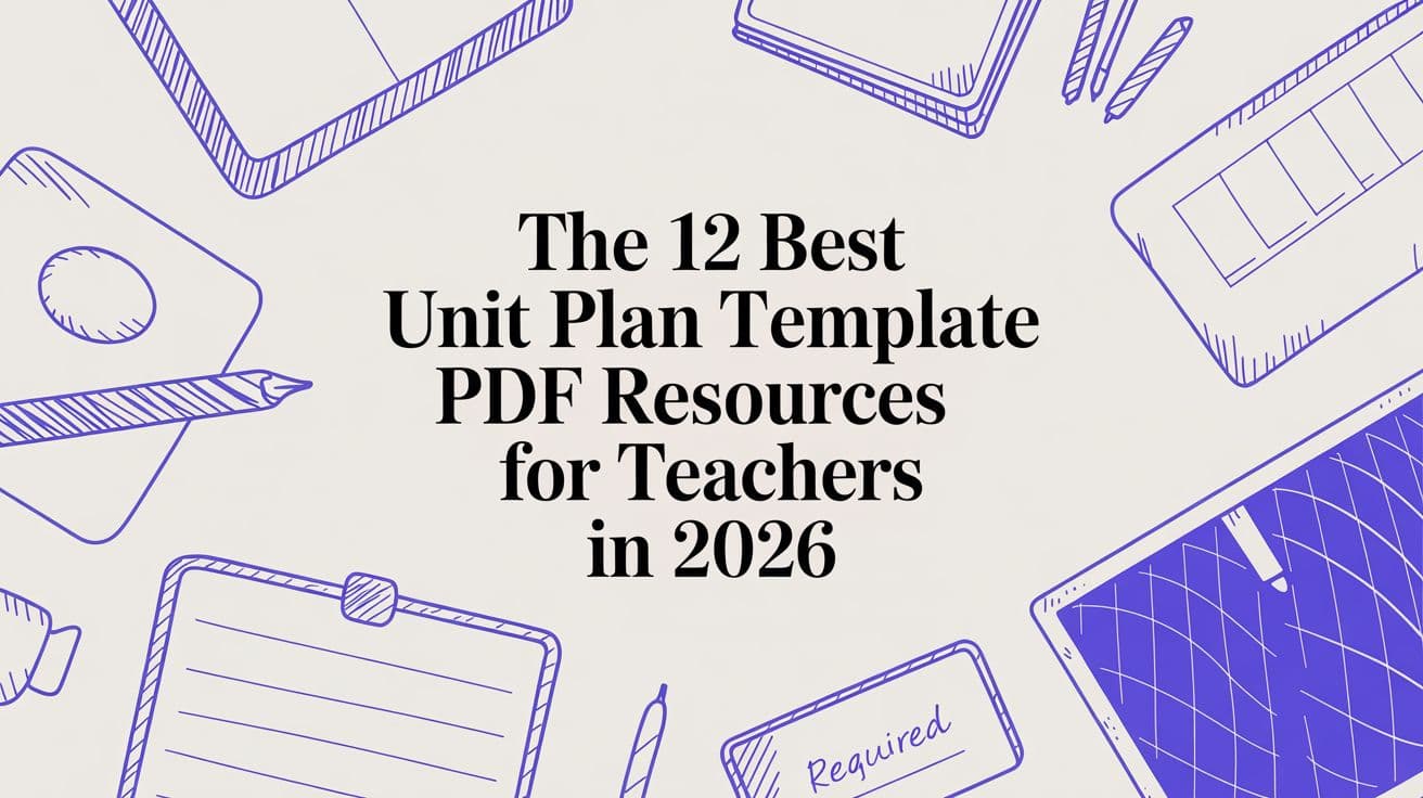 The 12 Best Unit Plan Template PDF Resources for Teachers in 2026
