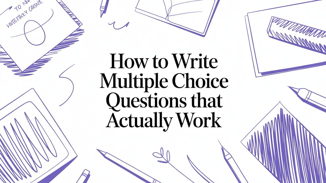 How to Write Multiple Choice Questions That Actually Work