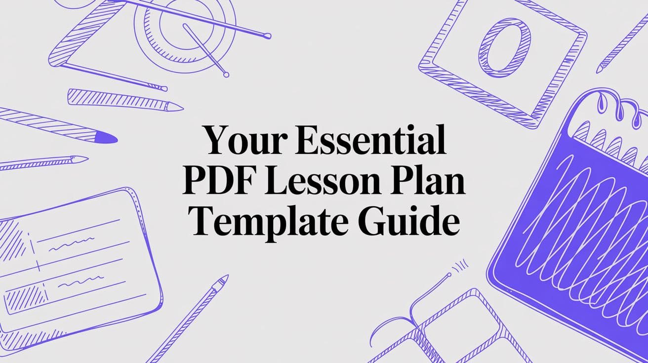 Your Essential PDF Lesson Plan Template Guide