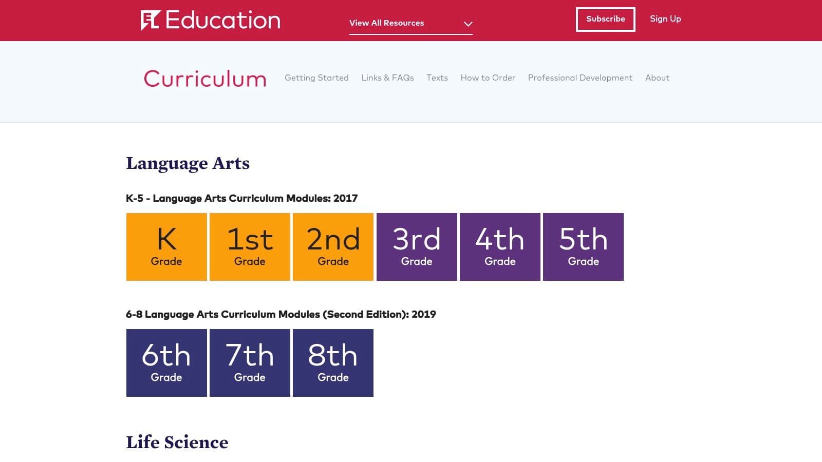 EL Education Language Arts (K–8)