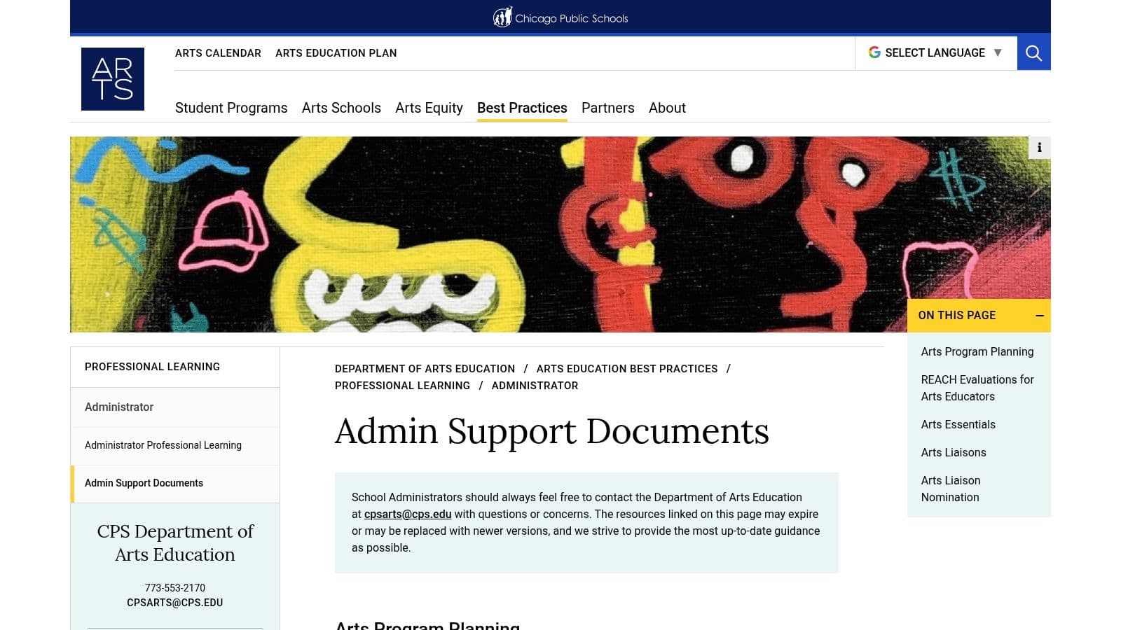 Chicago Public Schools – Arts Unit Plan Template (PDF)