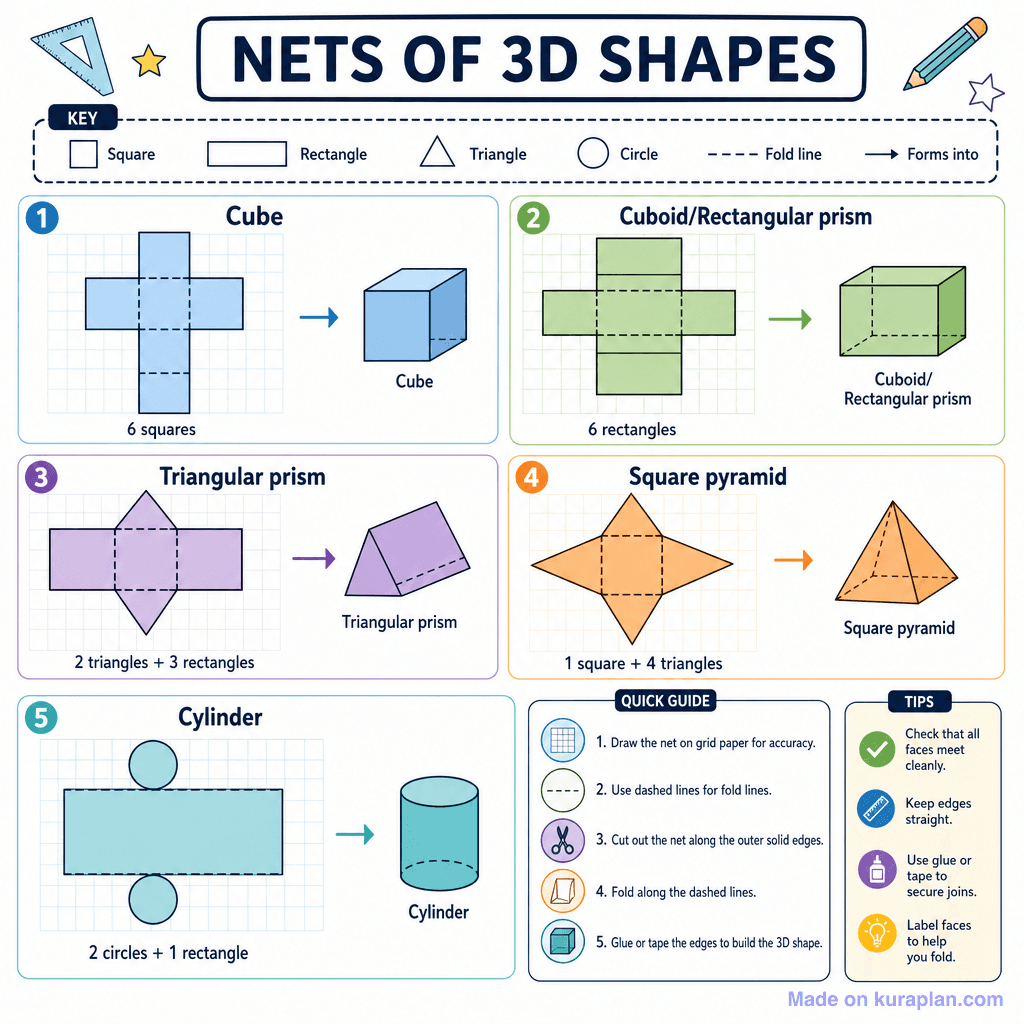 Nets of 3D Shapes (detailed)