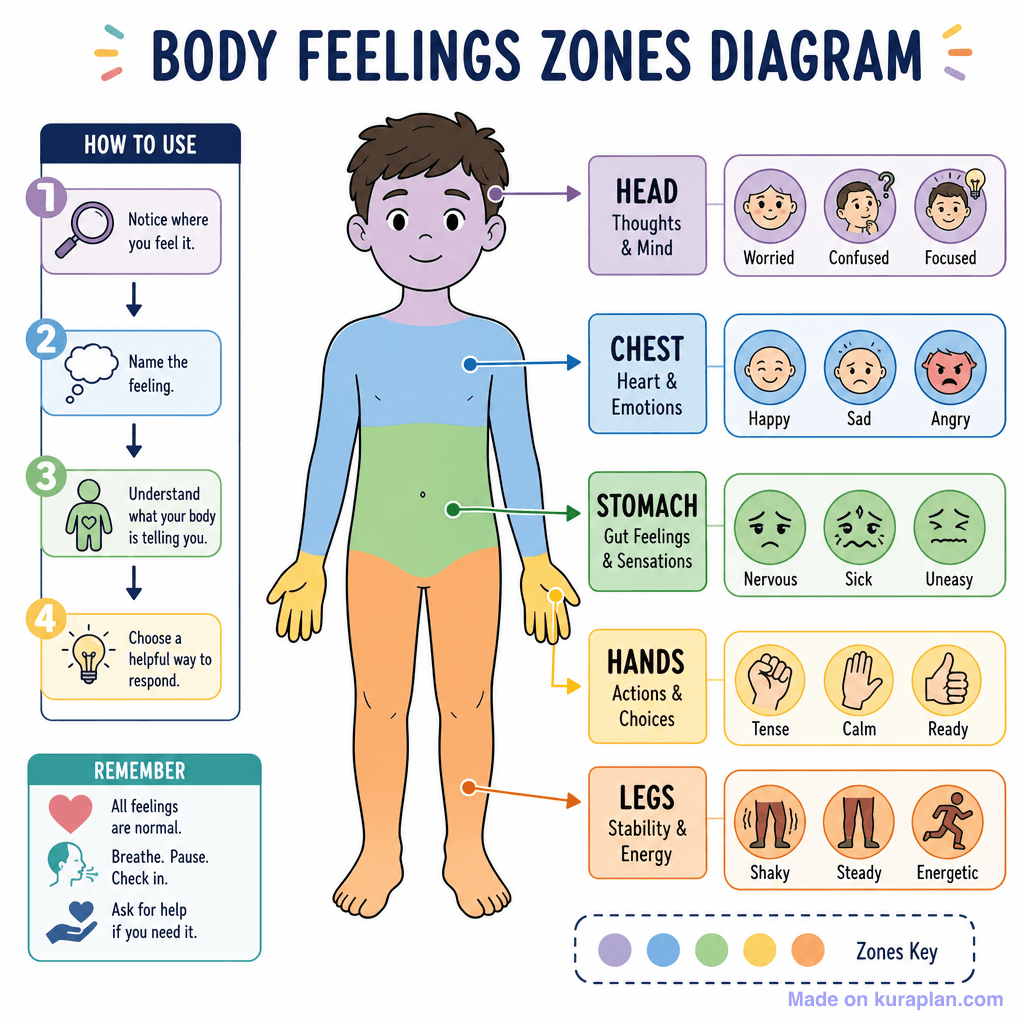 Body Feelings Zones Diagram (detailed)