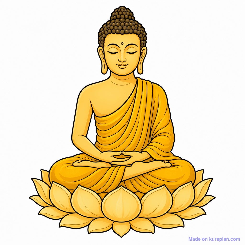 Buddhism illustration sample