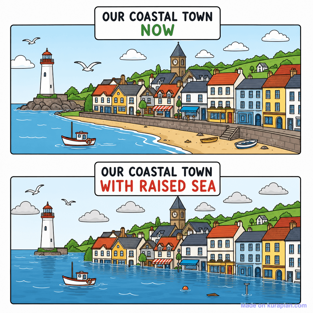 Climate Sea Level Rise Before After