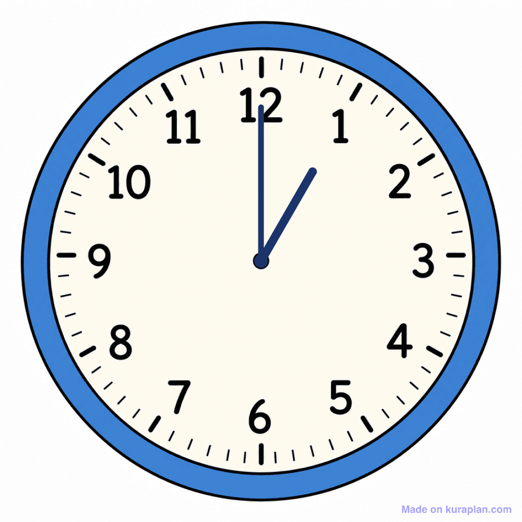 Clock Face — 1:00 (1 O'Clock)