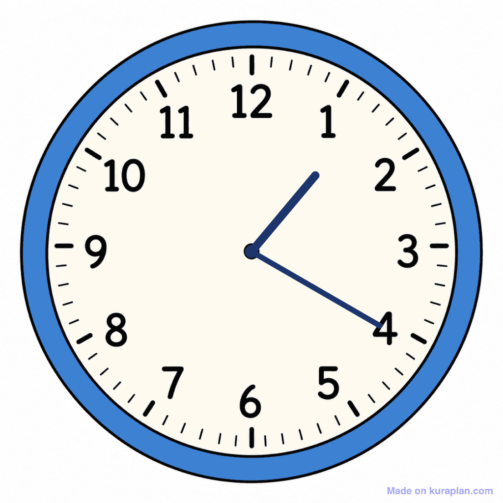 Clock Face — 1:20 (Twenty Past 1)