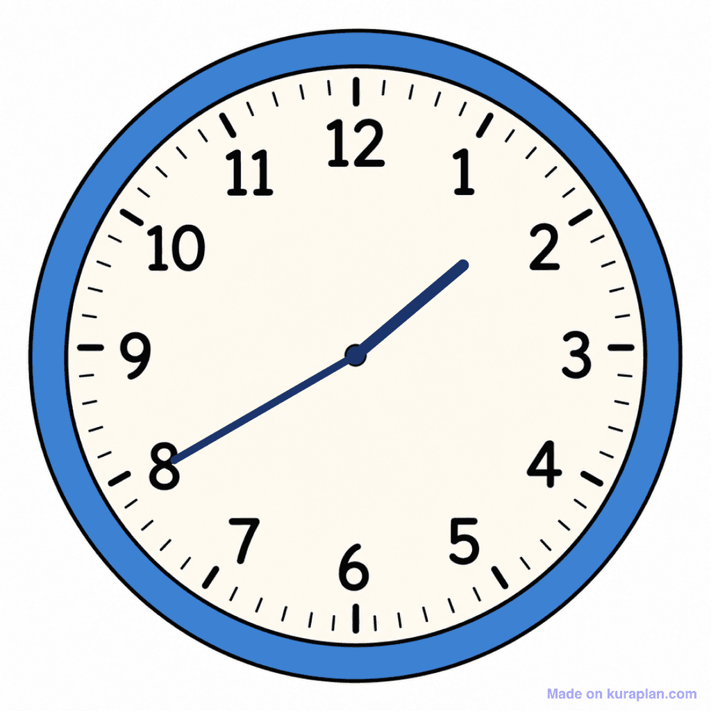 Clock Face — 1:40 (Twenty To 2)