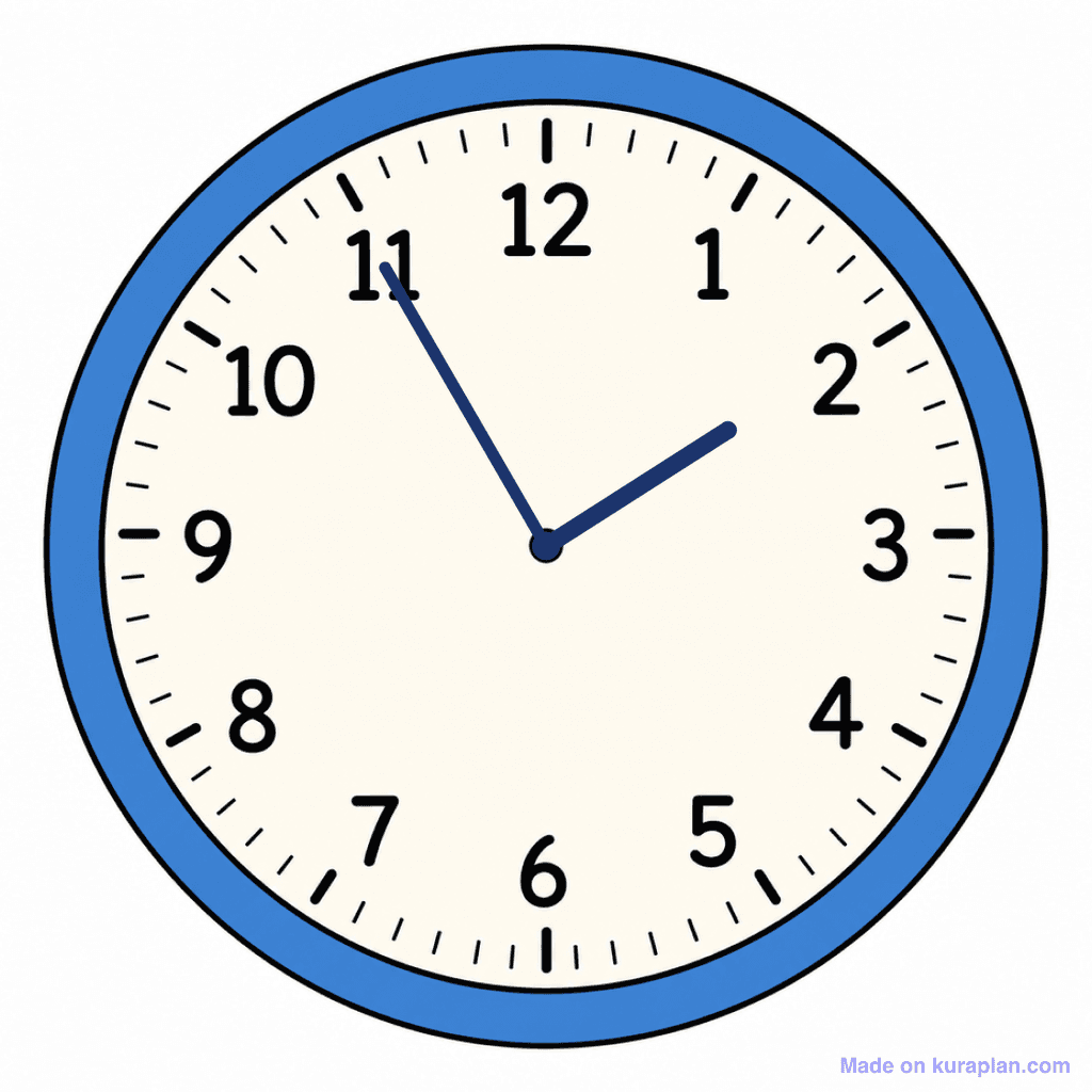 Clock Face — 1:55 (Five To 2)