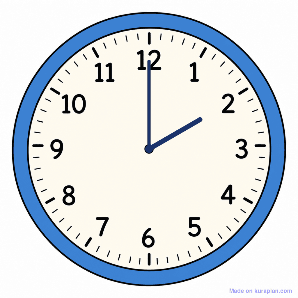 Clock Face — 2:00 (2 O'Clock)