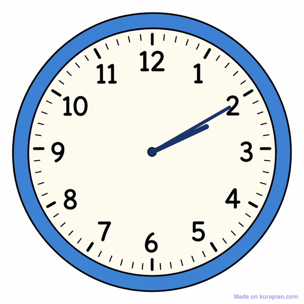 Clock Face — 2:10 (Ten Past 2)