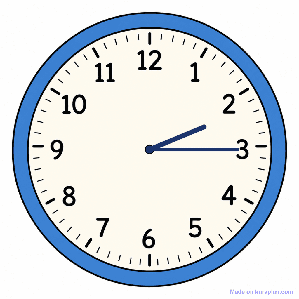 Clock Face — 2:15 (Quarter Past 2)
