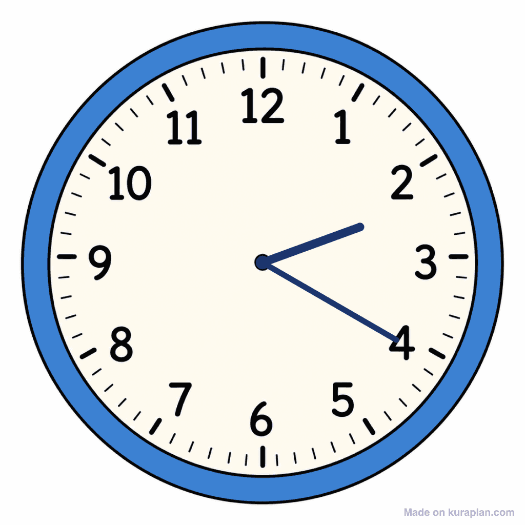 Clock Face — 2:20 (Twenty Past 2)