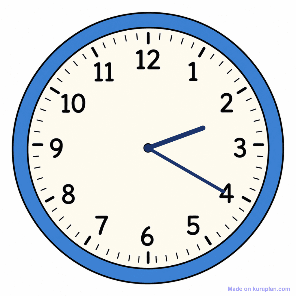 Clock Face — 2:20 (Twenty Past 2)