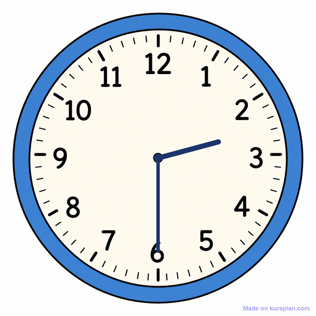 Clock Face — 2:30 (Half Past 2)