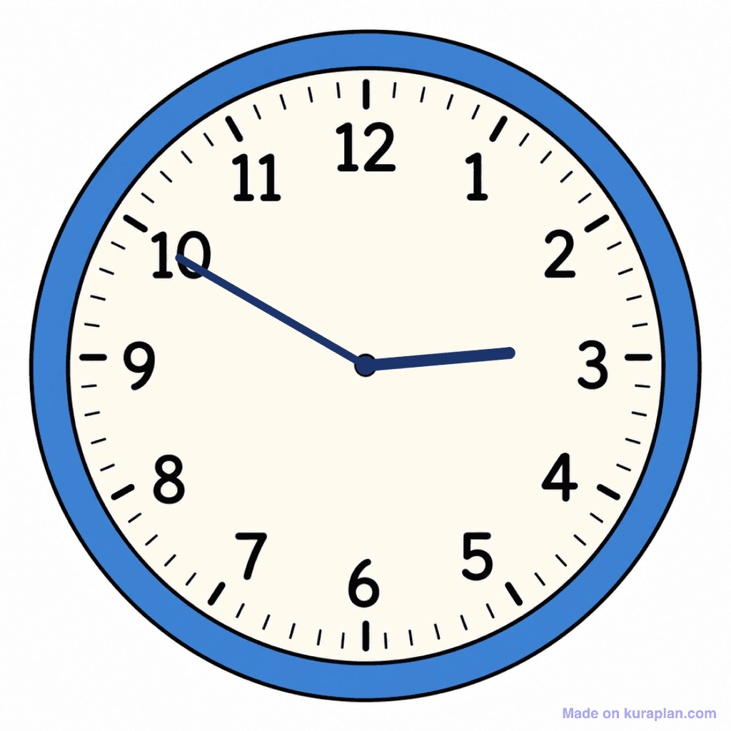 Clock Face — 2:50 (Ten To 3)
