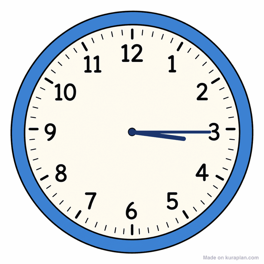 Clock Face — 3:15 (Quarter Past 3)
