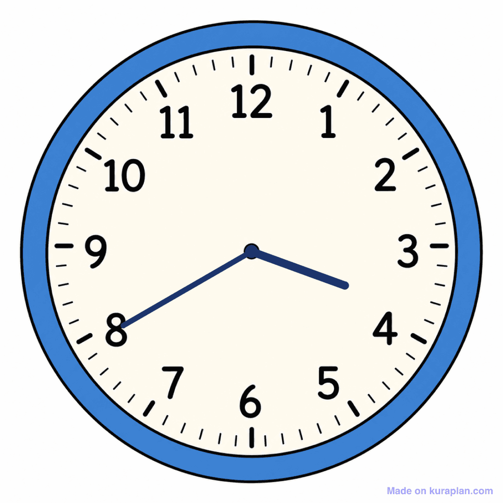 Clock Face — 3:40 (Twenty To 4)