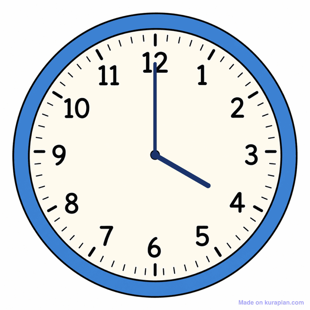 Clock Face — 4:00 (4 O'Clock)