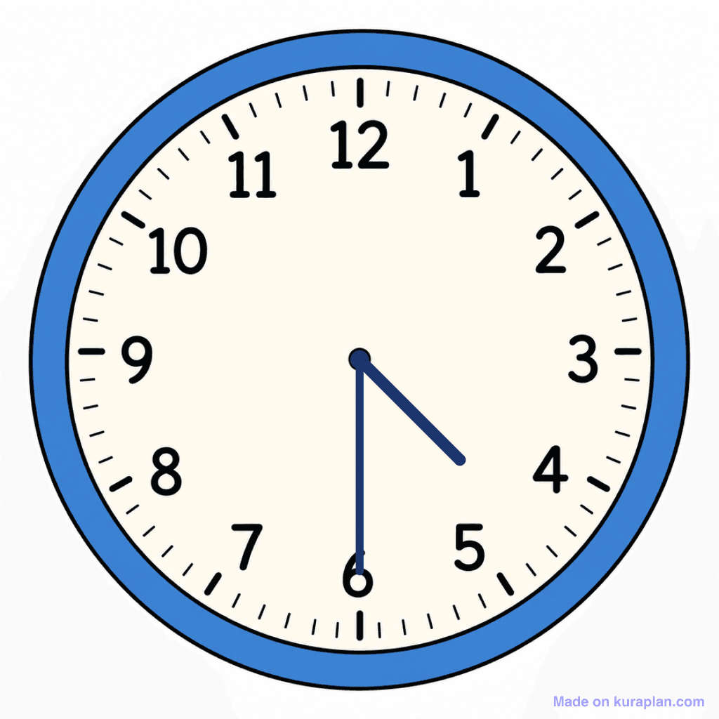 Clock Face — 4:30 (Half Past 4)