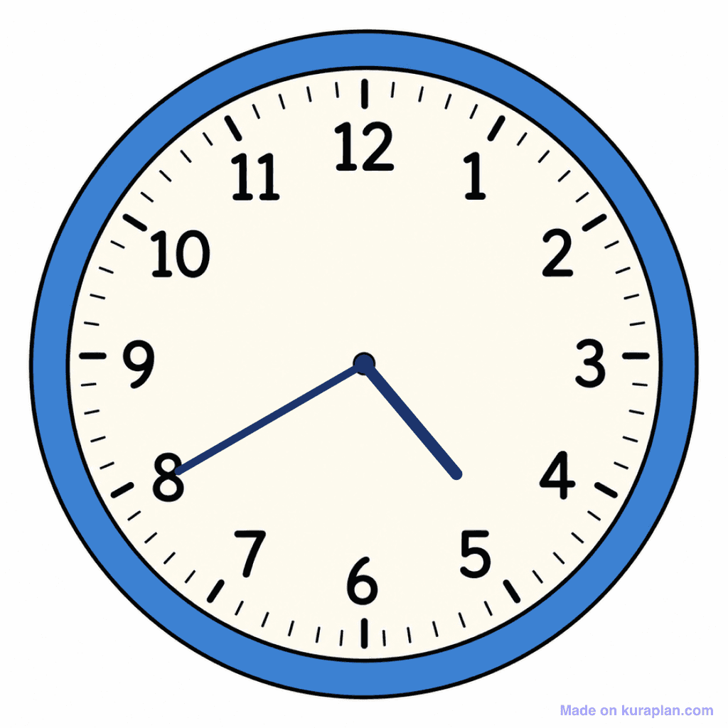 Clock Face — 4:40 (Twenty To 5)
