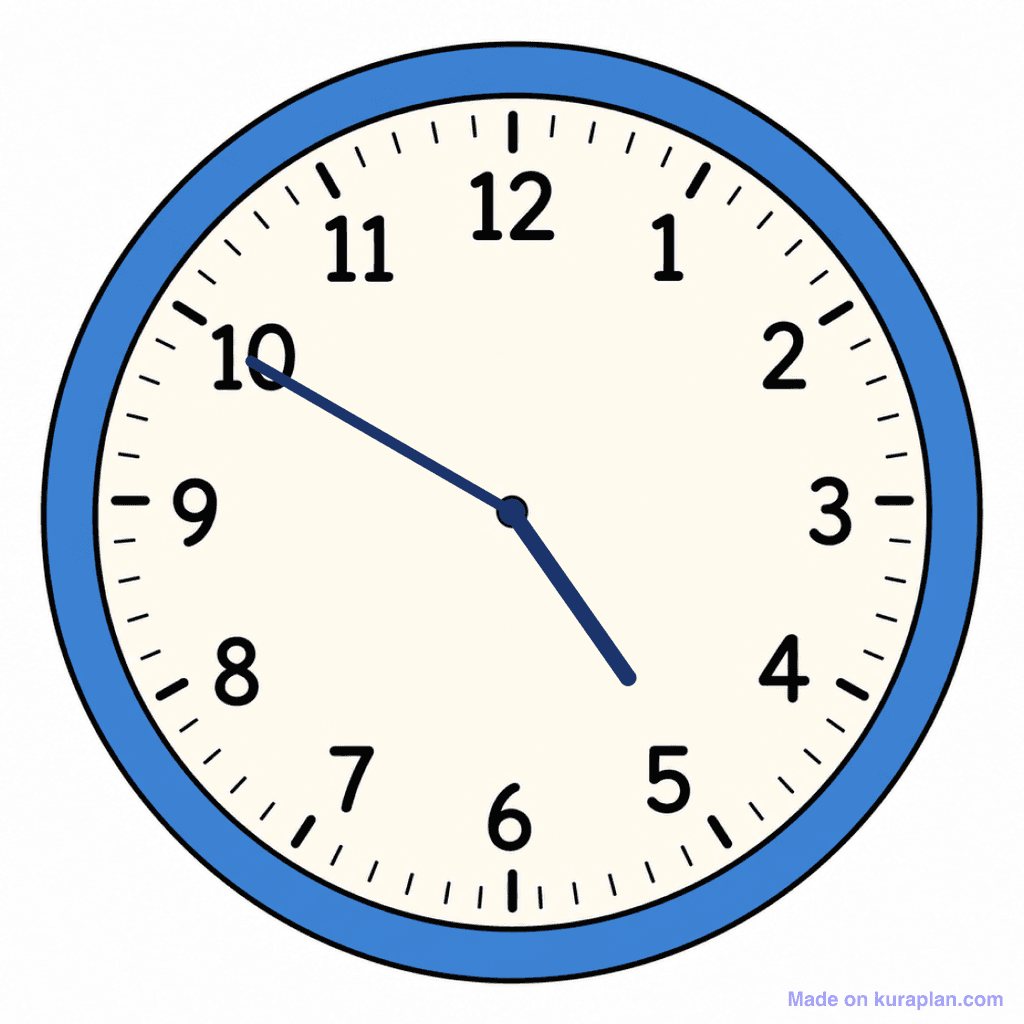 Clock Face — 4:50 (Ten To 5)