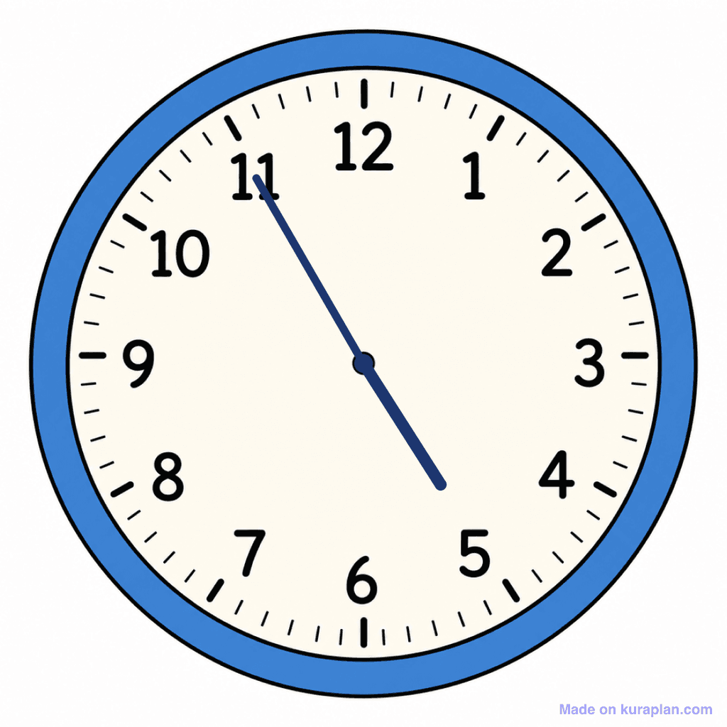 Clock Face — 4:55 (Five To 5)