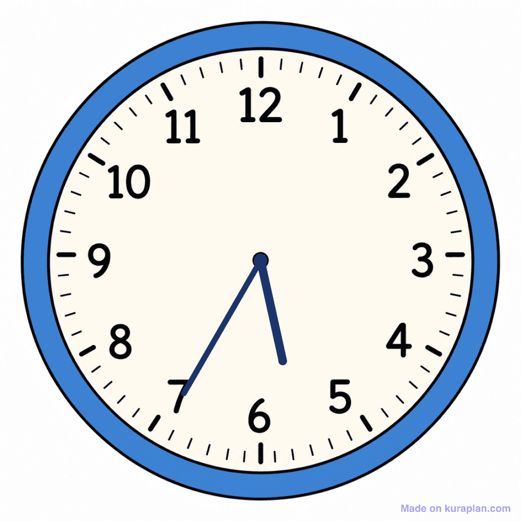 Clock Face — 5:35 (Twenty-Five To 6)