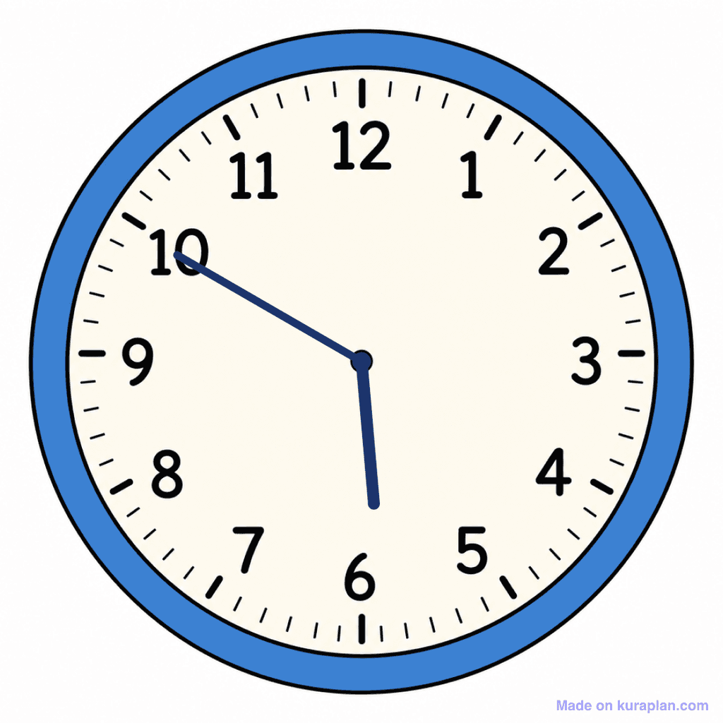 Clock Face — 5:50 (Ten To 6)