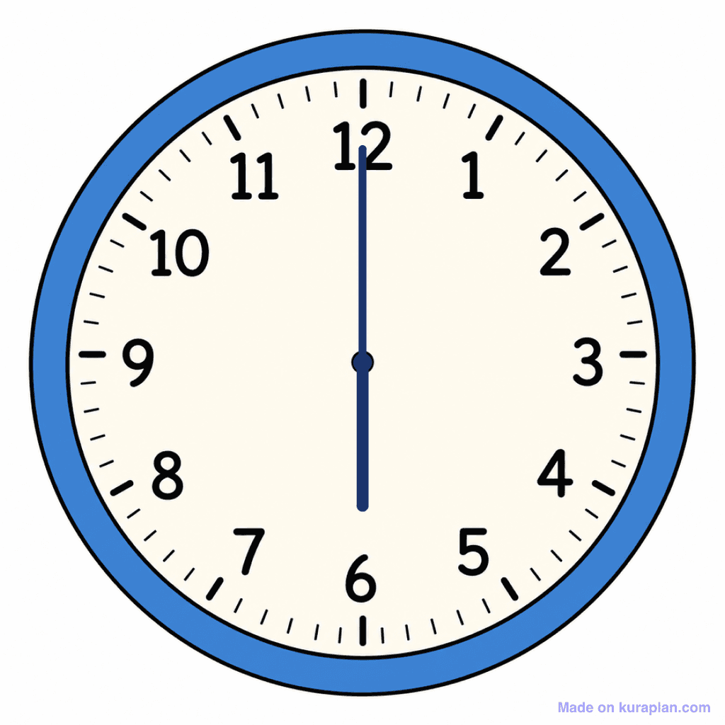 Clock Face — 6:00 (6 O'Clock)