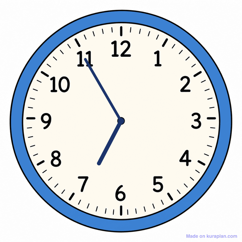 Clock Face — 6:55 (Five To 7)