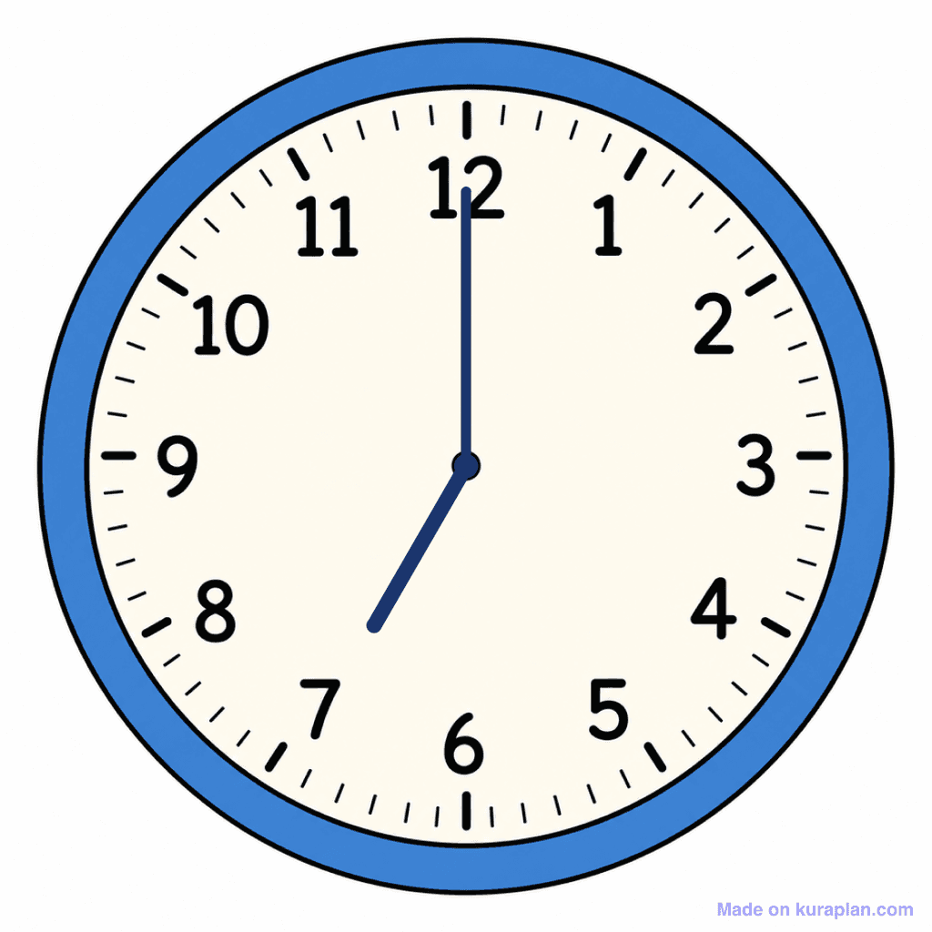 Clock Face — 7:00 (7 O'Clock)
