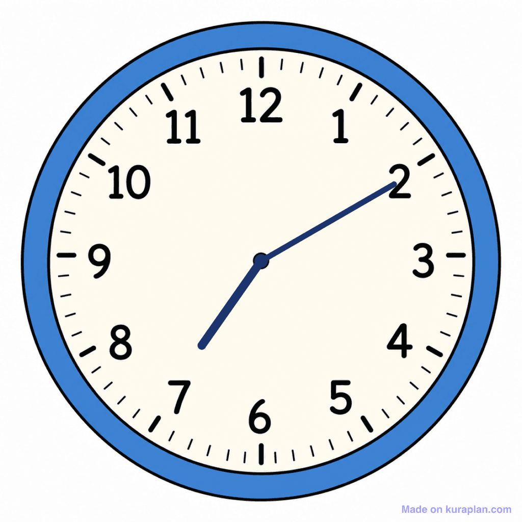 Clock Face — 7:10 (Ten Past 7)