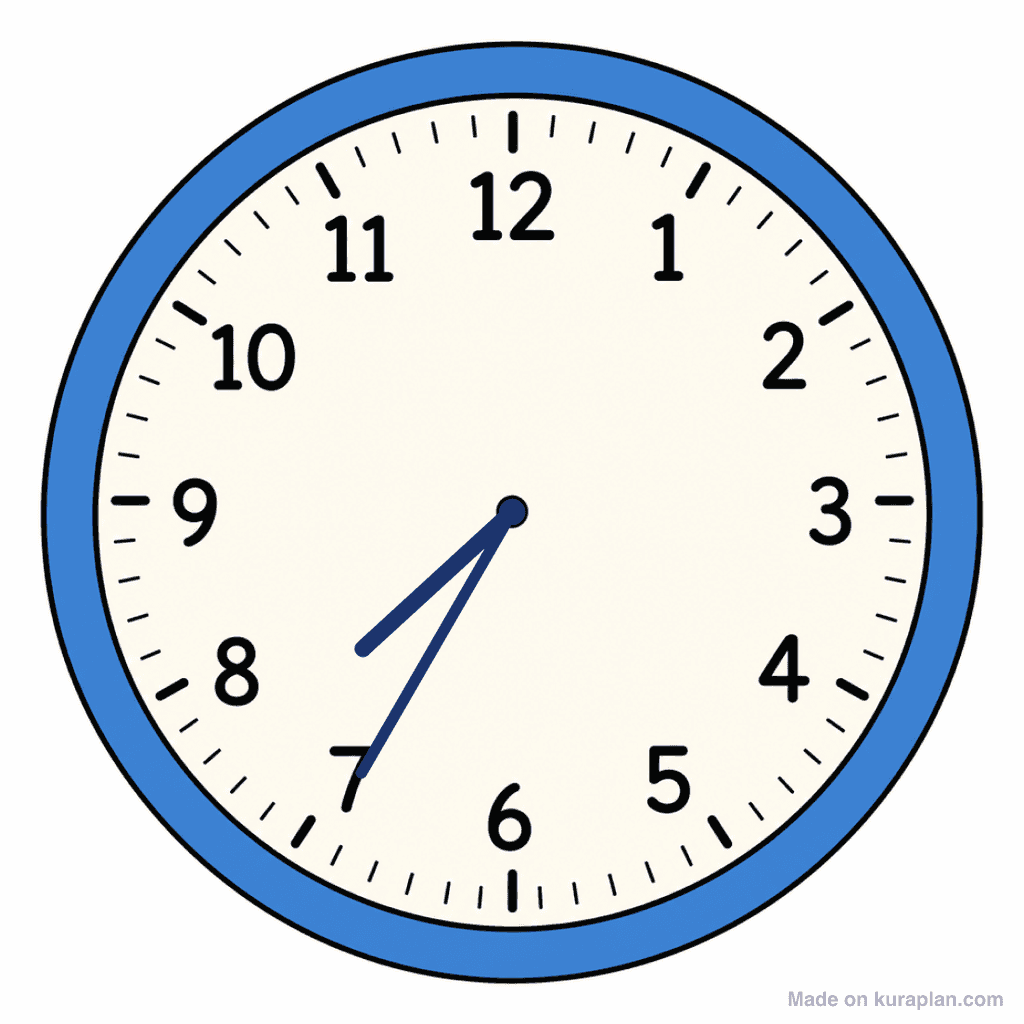 Clock Face — 7:35 (Twenty-Five To 8)