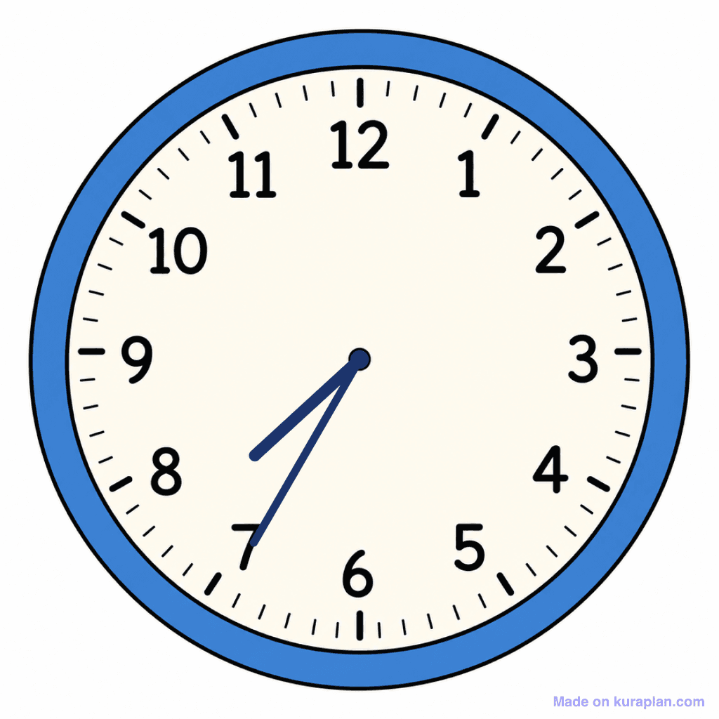 Clock Face — 7:35 (Twenty-Five To 8)
