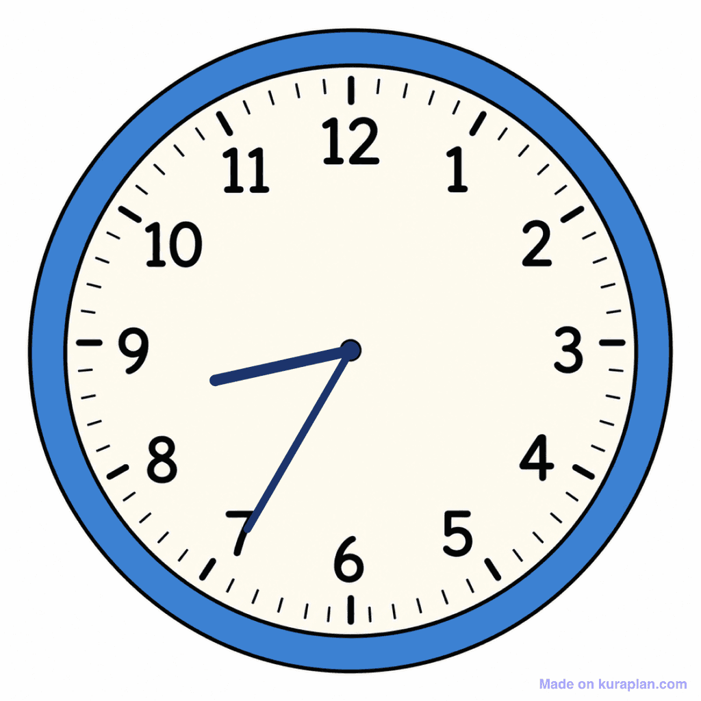 Clock Face — 8:35 (Twenty-Five To 9)