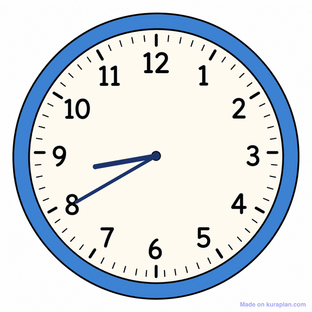 Clock Face — 8:40 (Twenty To 9)