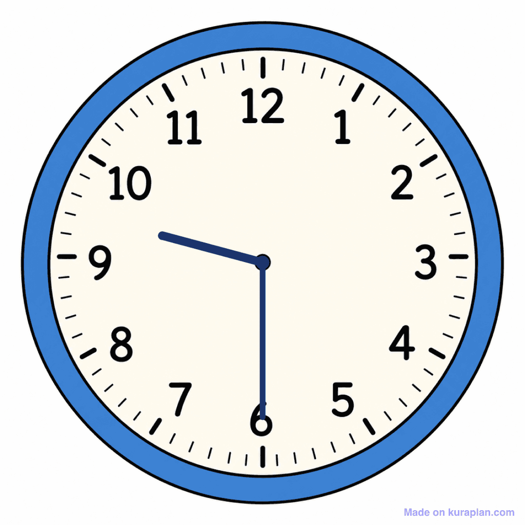 Clock Face — 9:30 (Half Past 9)