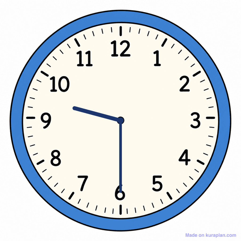 Clock Face — 9:30 (Half Past 9)