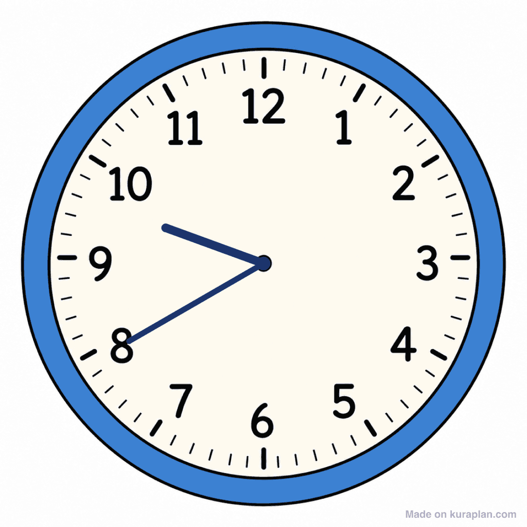 Clock Face — 9:40 (Twenty To 10)