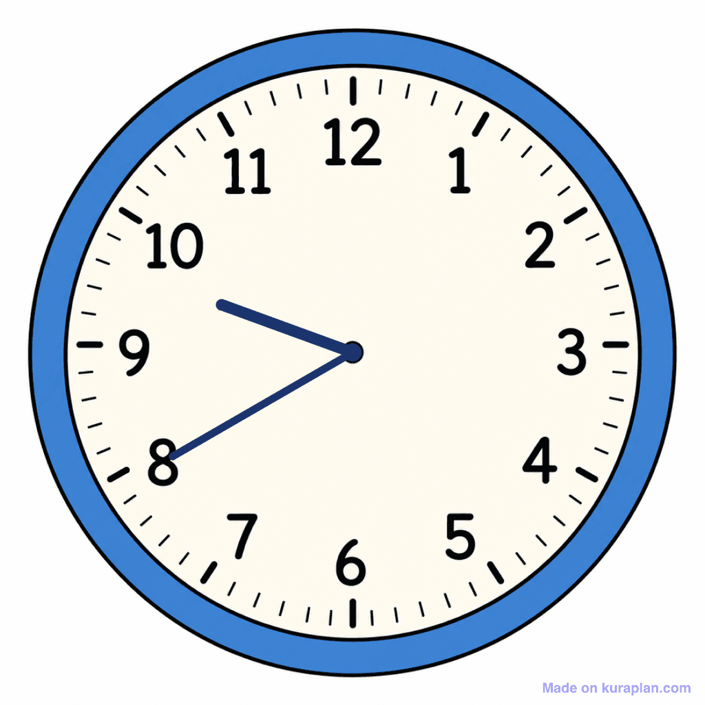 Clock Face — 9:40 (Twenty To 10)