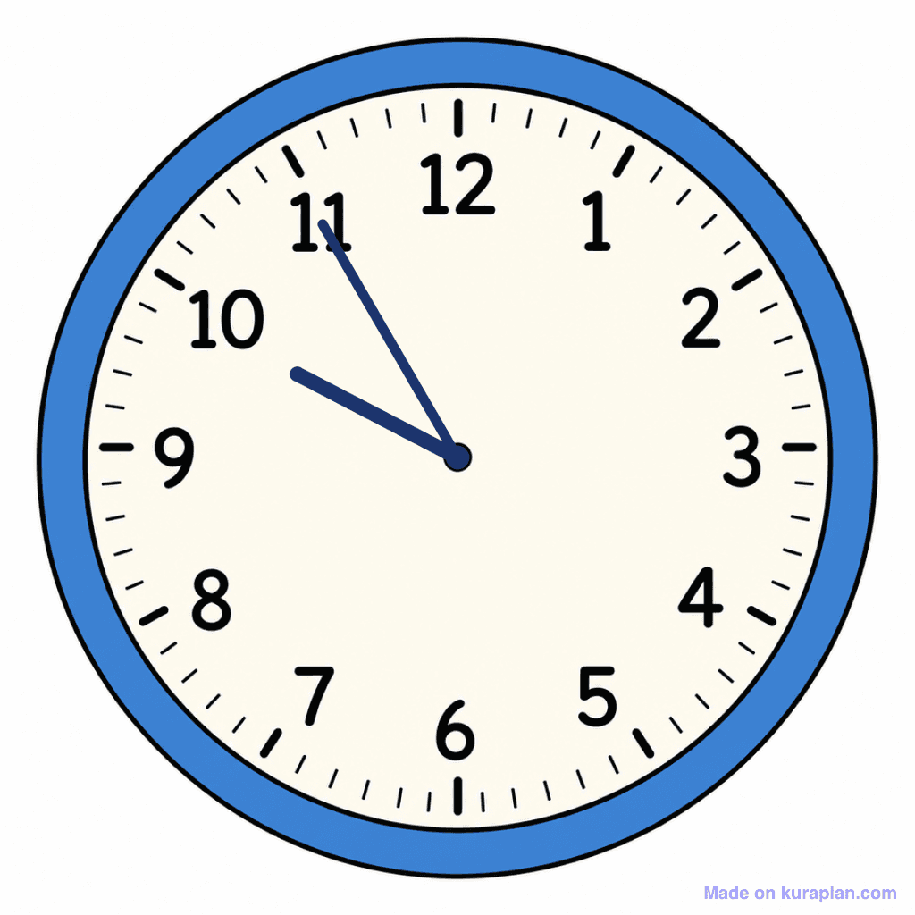 Clock Face — 9:55 (Five To 10)