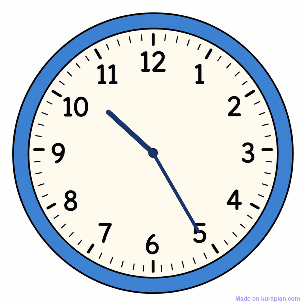 Clock Face — 10:25 (Twenty-Five Past 10)