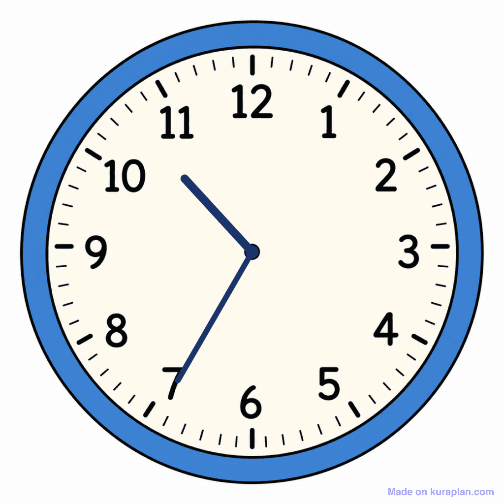 Clock Face — 10:35 (Twenty-Five To 11)