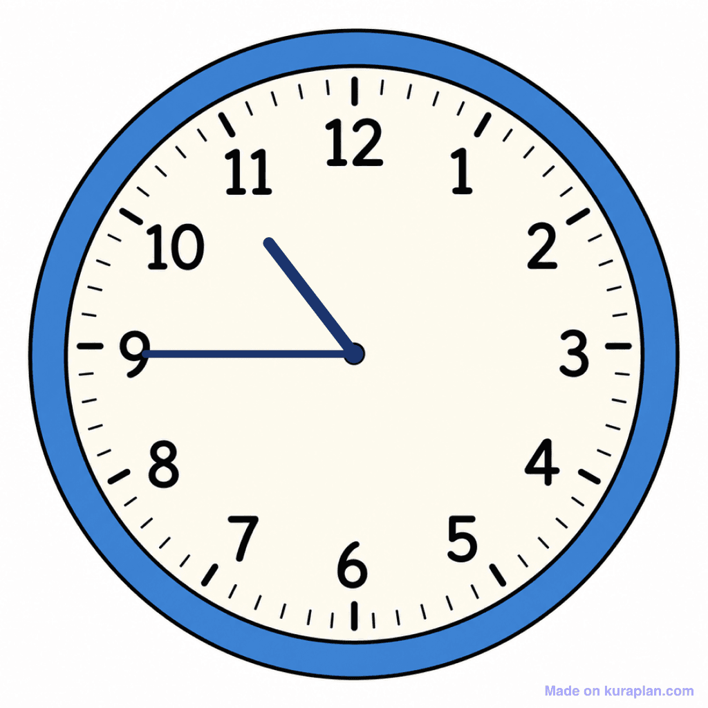 Clock Face — 10:45 (Quarter To 11)